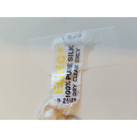 COPY - Echo Vintage Silk Square Scarf Geometric Square Red Orange Stripes - Picture 8 of 8